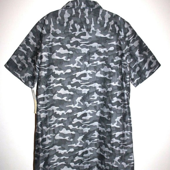 NWT ART CLASS BOYS BUTTON DOWN GRAY CAMO CAMOUFLAGE SHORT SLEEVE SHIRT XL - Picture 4 of 8